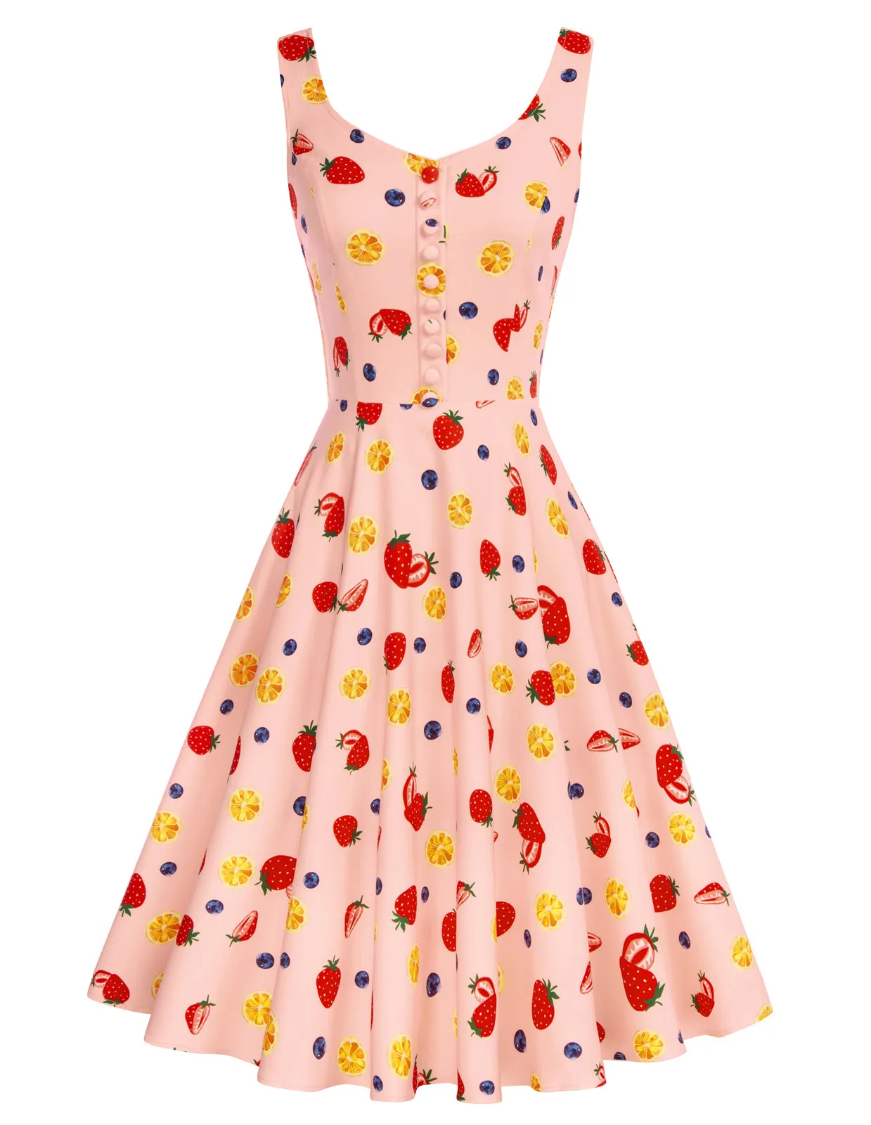 1950s Retro Vintage Sleeveless Homecoming Dresses Cocktail Party A-Line Dress for Summer