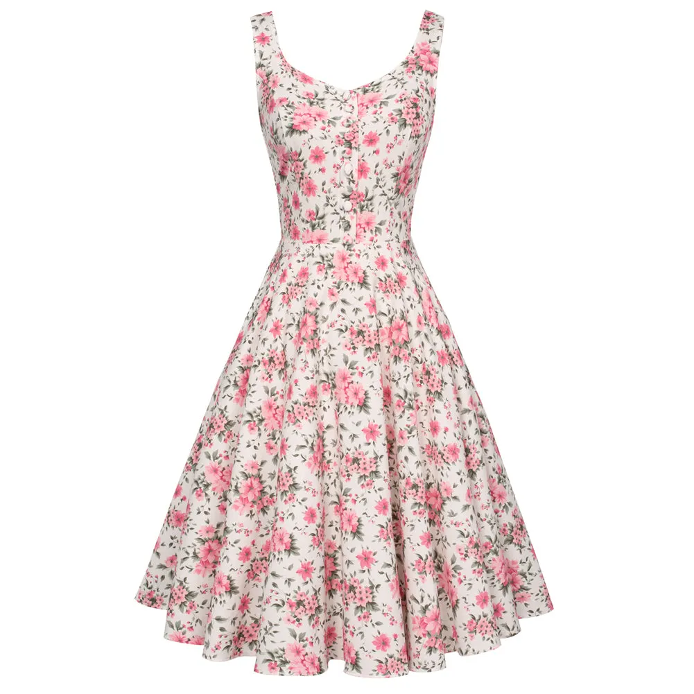 1950s Retro Vintage Sleeveless Homecoming Dresses Cocktail Party A-Line Dress