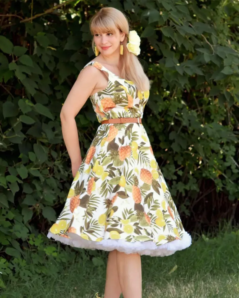 1950s Retro Vintage Sleeveless Homecoming Dresses Cocktail Party A-Line Dress