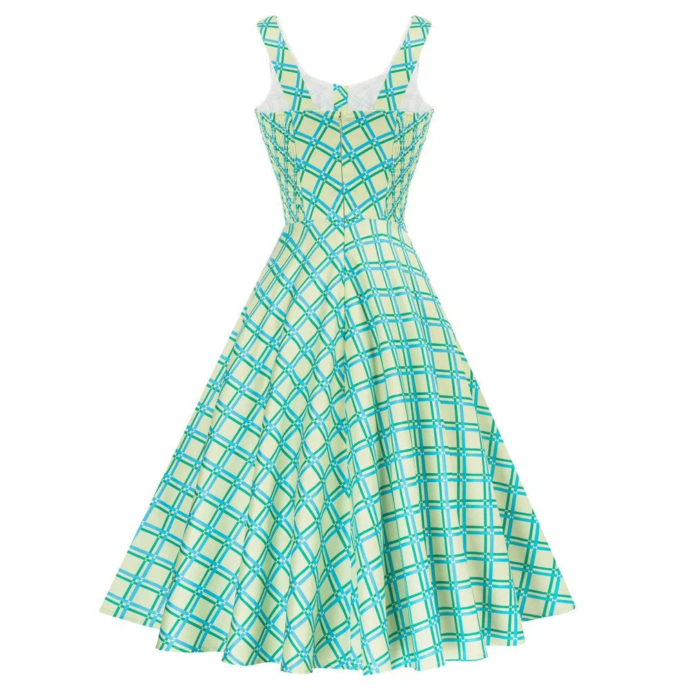 1950s Retro Vintage Sleeveless Homecoming Dresses Cocktail Party A-Line Dress