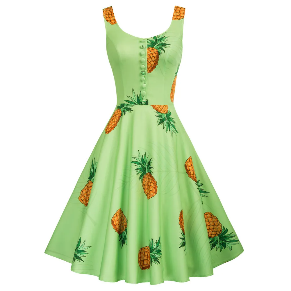 1950s Retro Vintage Sleeveless Homecoming Dresses Cocktail Party A-Line Dress