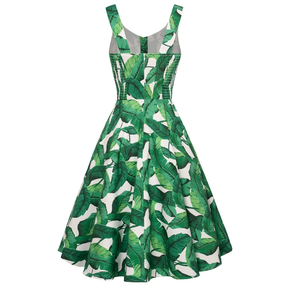 1950s Retro Vintage Sleeveless Homecoming Dresses Cocktail Party A-Line Dress