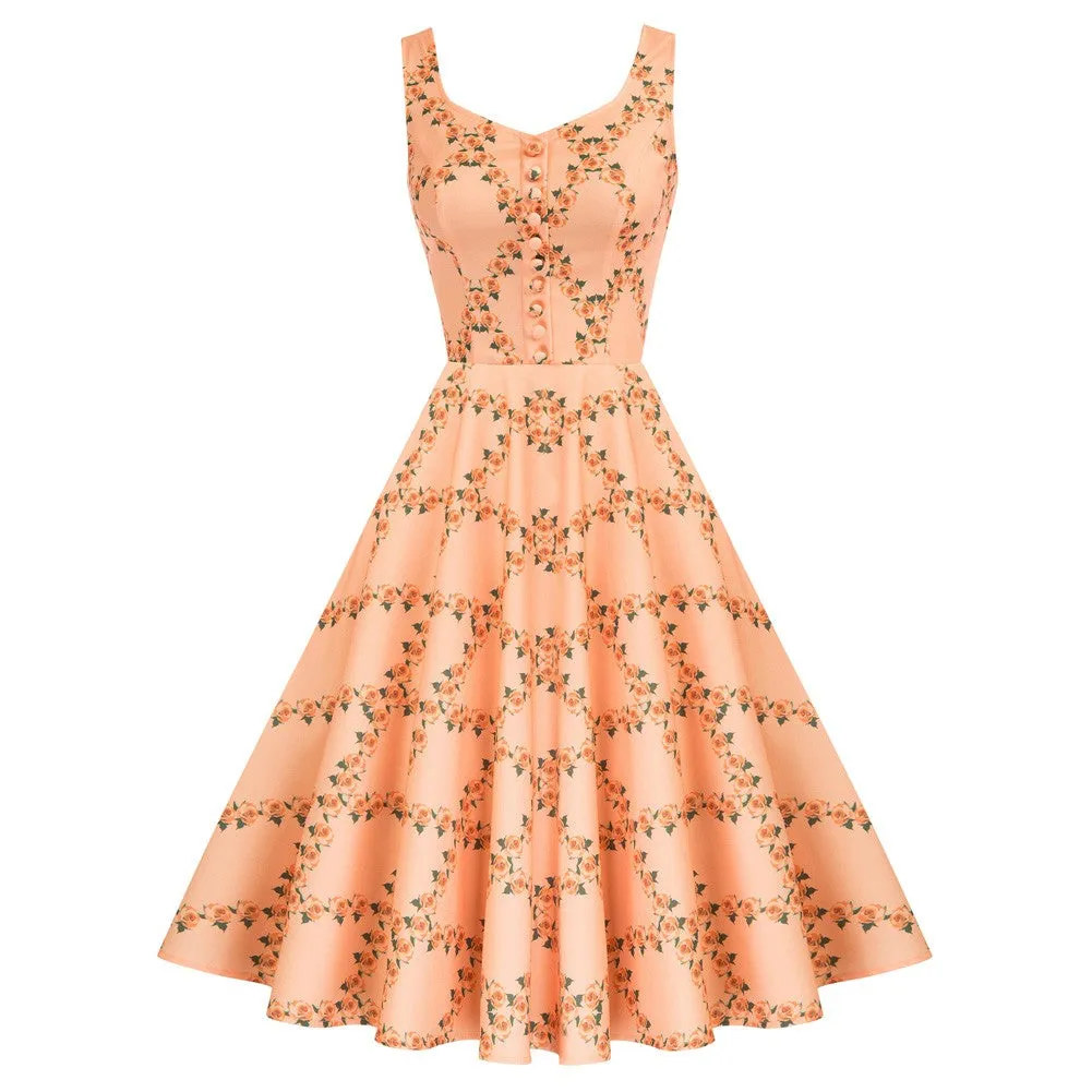 1950s Retro Vintage Sleeveless Homecoming Dresses Cocktail Party A-Line Dress