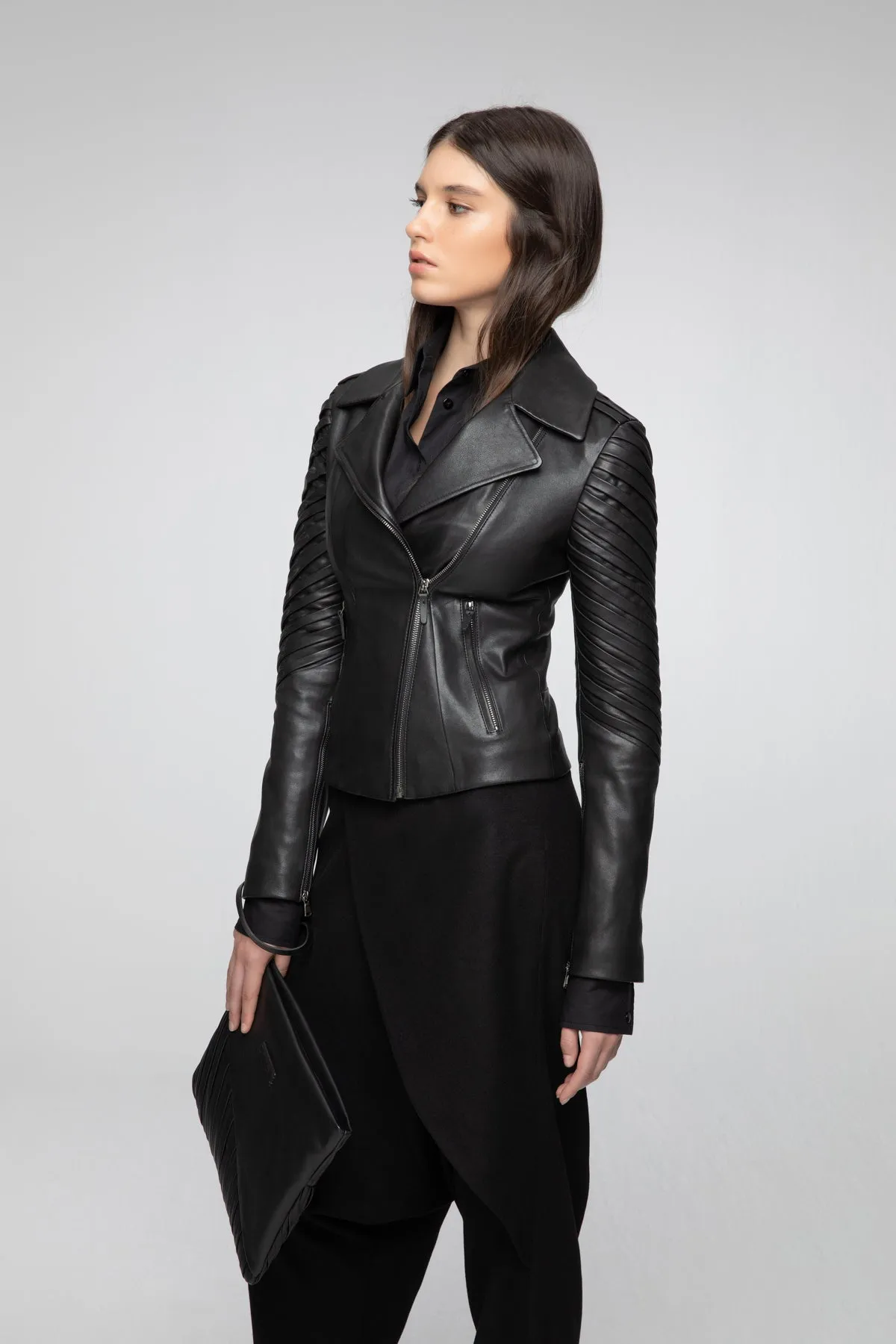 Alya - Black Leather Jacket