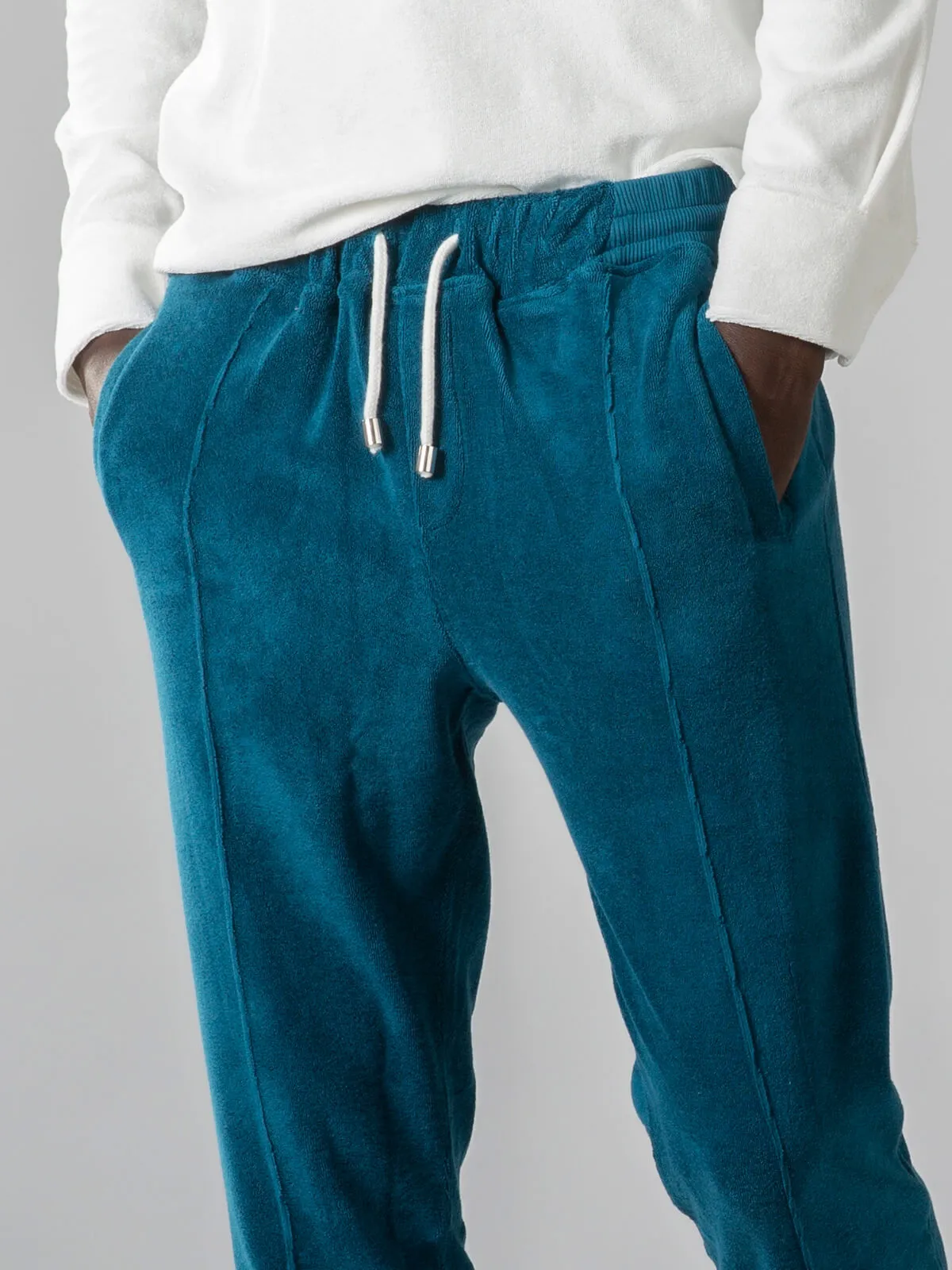 Aquamarine Terry Towelling Leisure Trousers