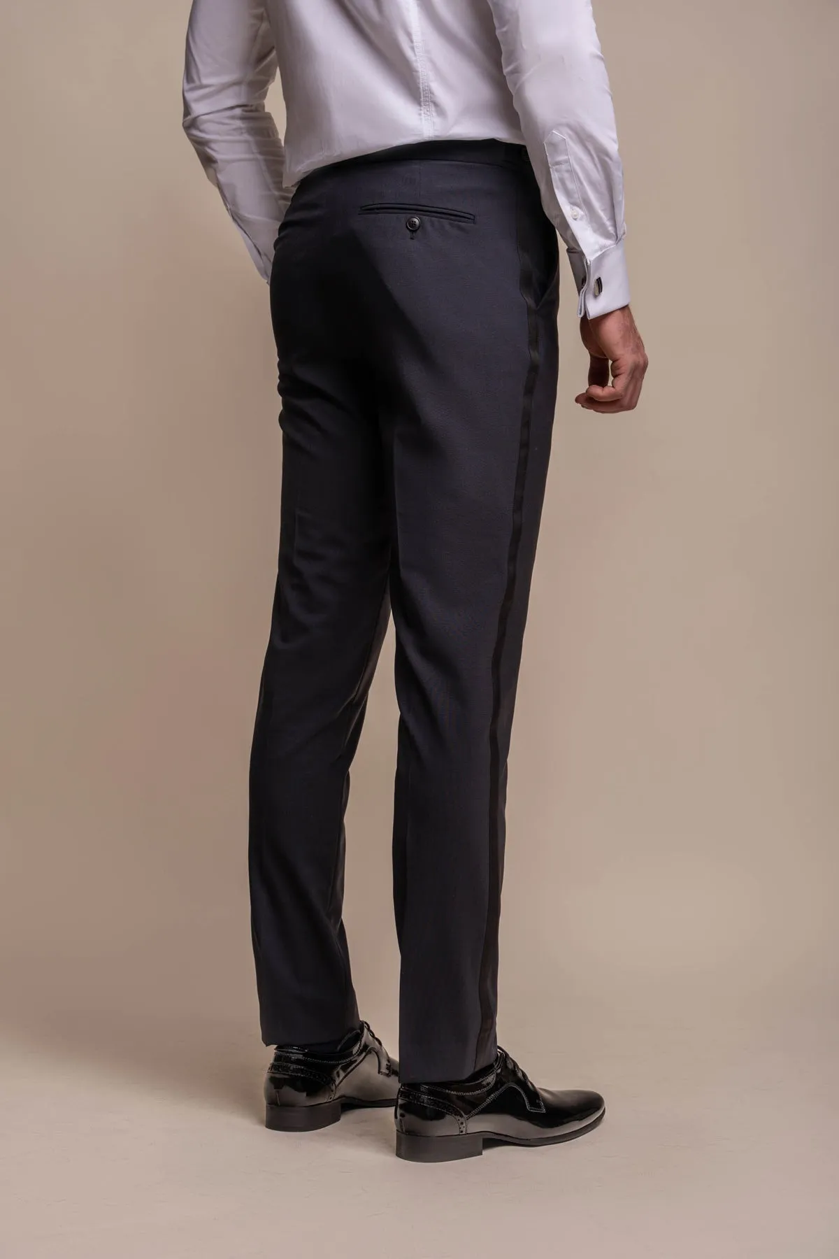 Aspen Midnight Navy Tuxedo Trousers