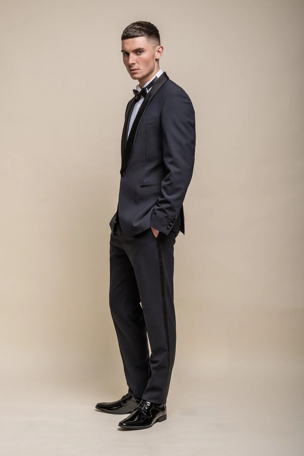 Aspen Midnight Navy Tuxedo Trousers