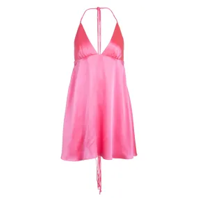 Baby-Pink Baby Doll Mini Dress