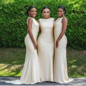 Bateau Simple Mermaid Cheap Long Cheap Bridesmaid Dresses Online, WG640