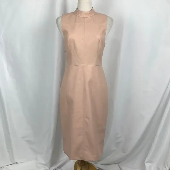 BCBG NWTPink Faux Leather Dress