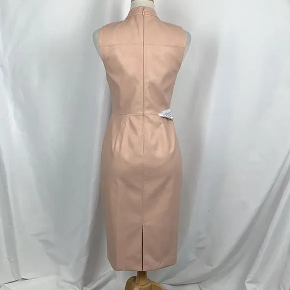 BCBG NWTPink Faux Leather Dress