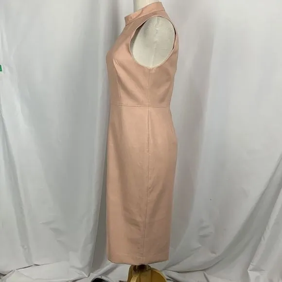 BCBG NWTPink Faux Leather Dress