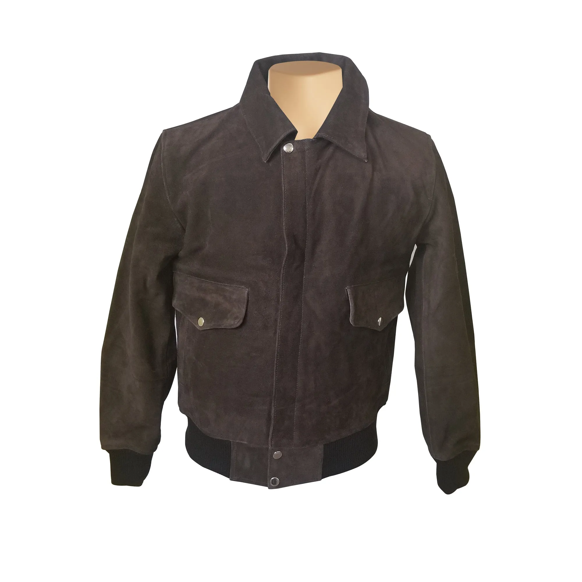 Bernard's Dark Brown Bomber Style Leather Jacket