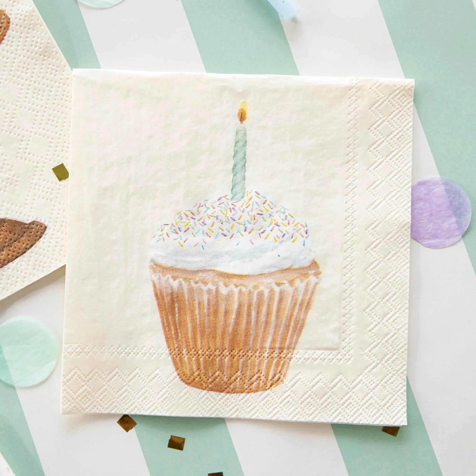 Birthday Cupcake Cocktail Napkins