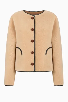 Blazé Milano Reversible Tatoosh Gliss Bolero Jacket - Camel