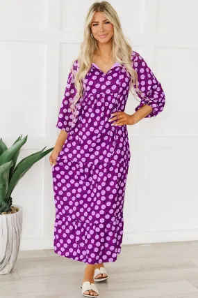 Boho Puff Sleeve Maxi Dress