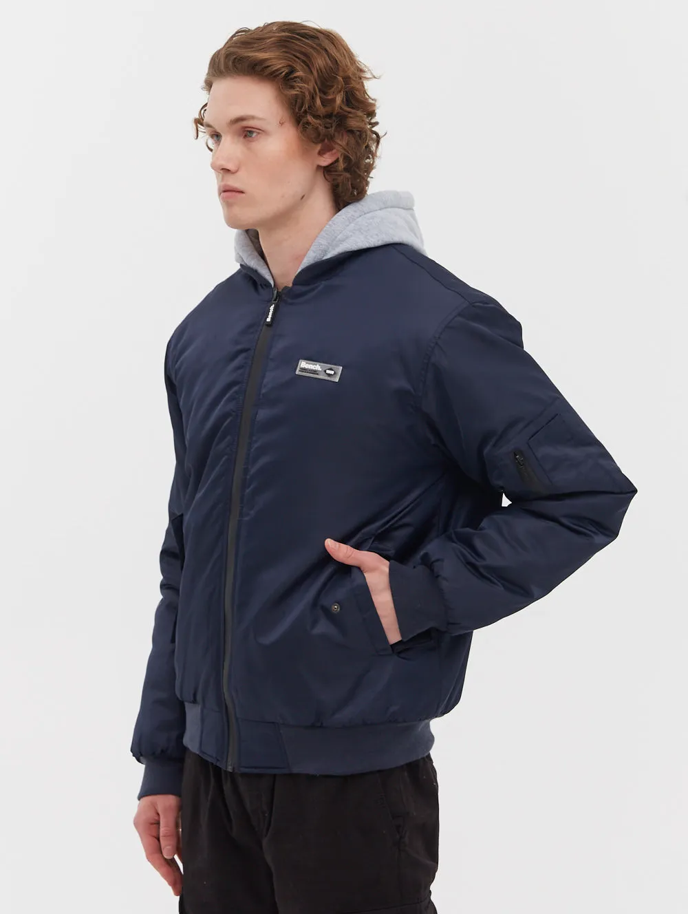 Bomper Fleece Hood Bomber Jacket -