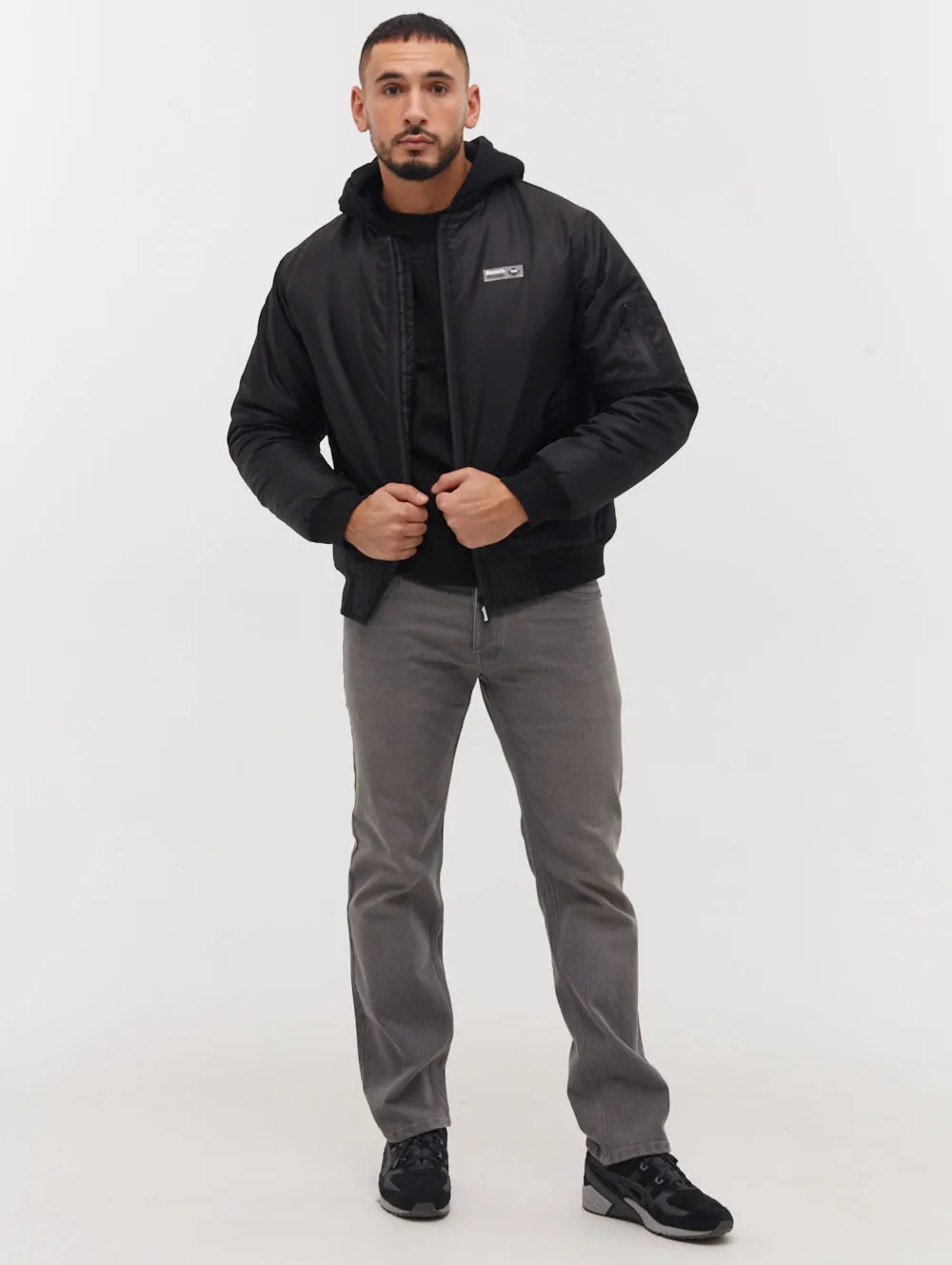 Bomper Fleece Hood Bomber Jacket -