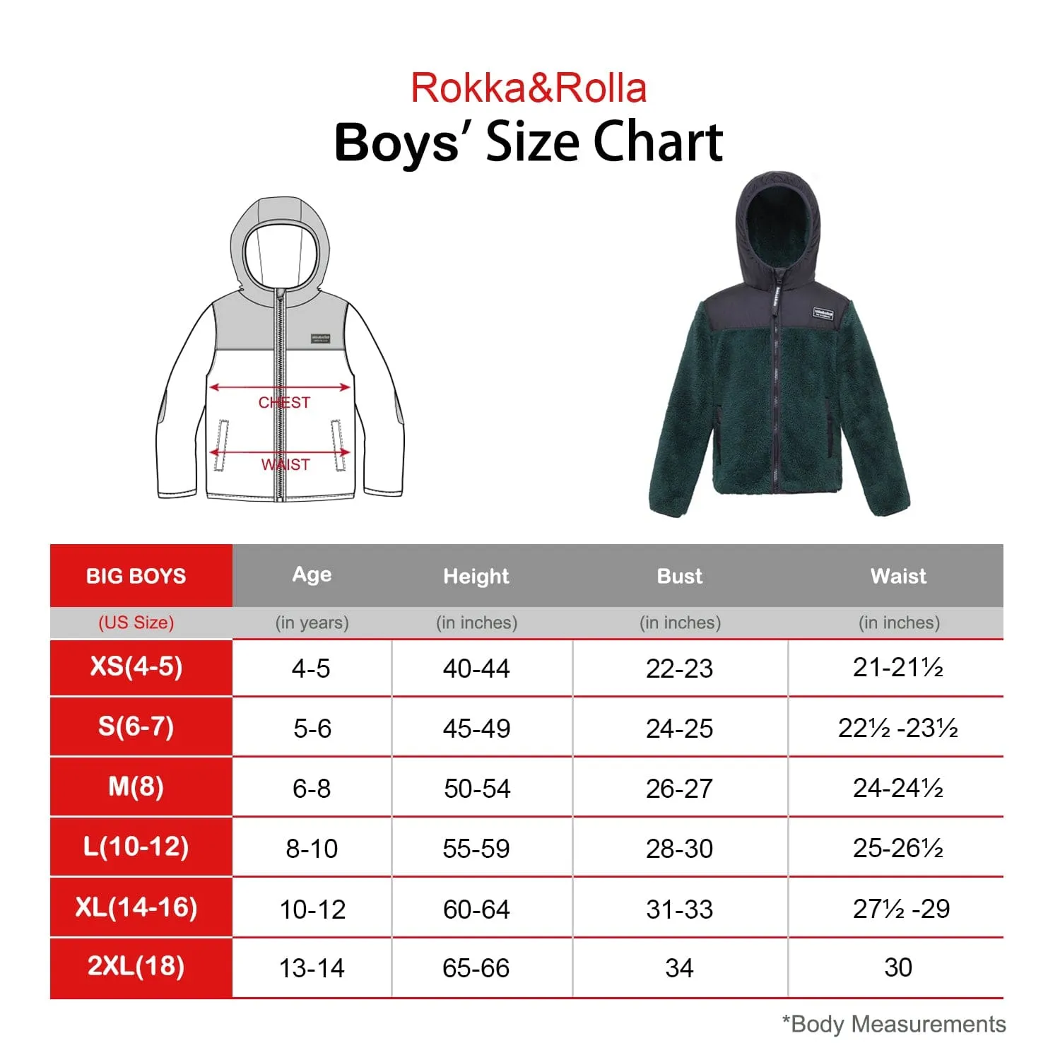 Boys' Sherpa Fleece Lined Jacket