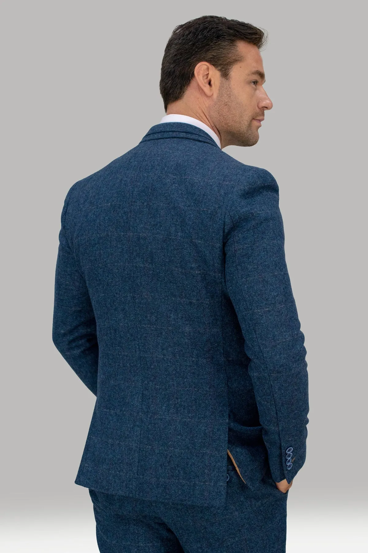 Carnegi Navy Tweed Jacket