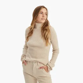 Cashmere Ribbed Turtleneck