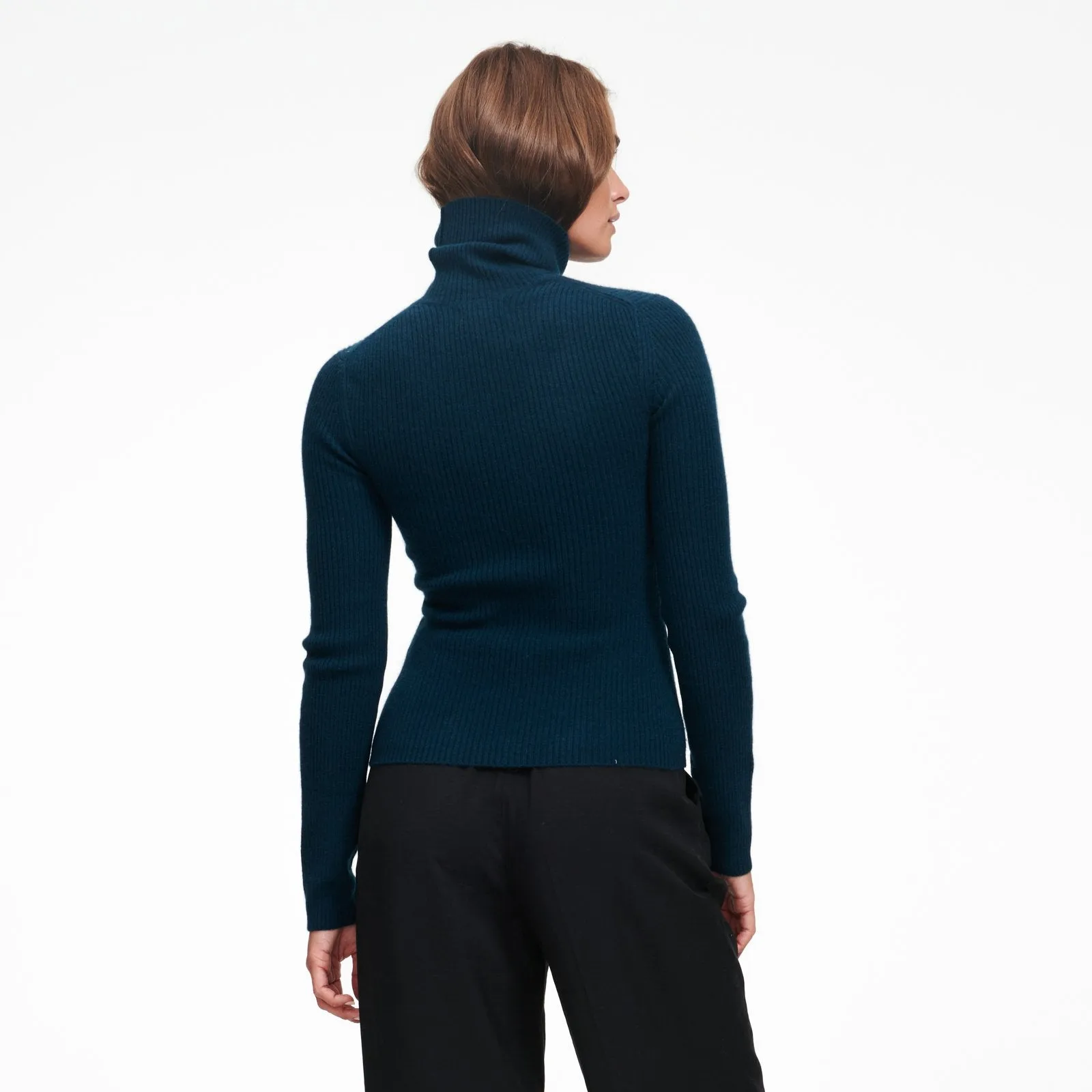 Cashmere Ribbed Turtleneck