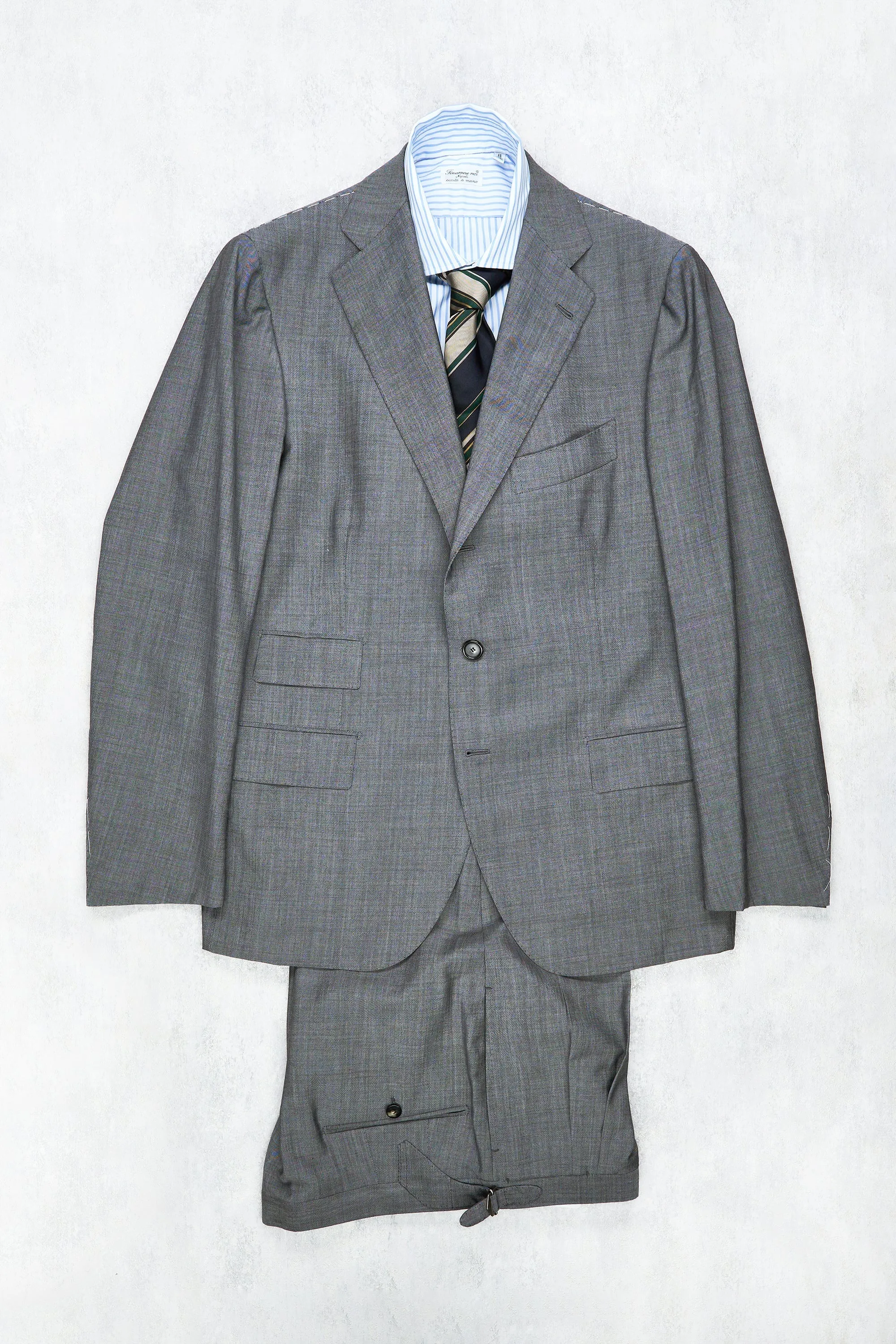 Cesare Attolini Grey Wool/Mohair Suit