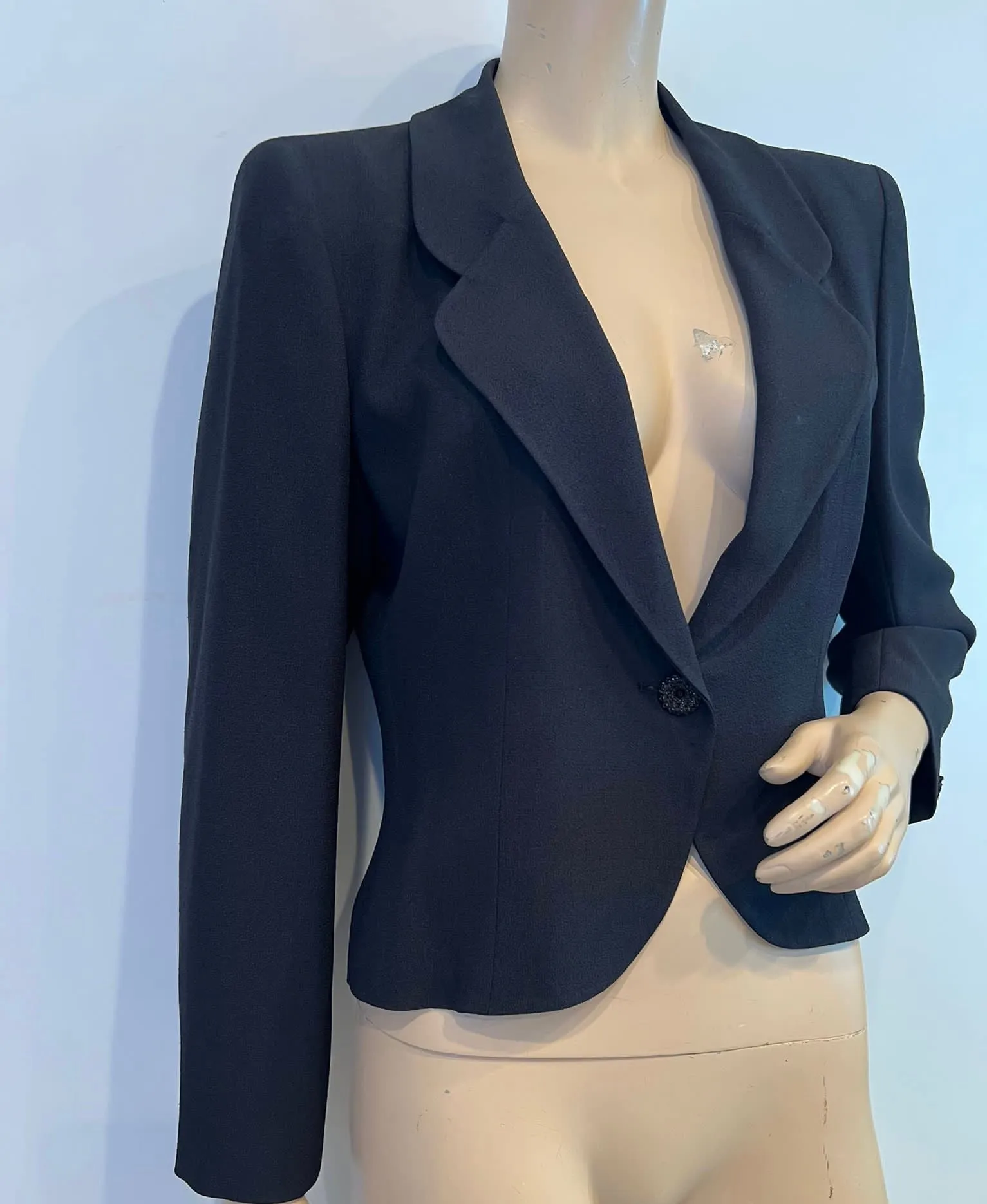 Chanel 02C 2002 Cruise Dark Navy Pants Jacket Suit Set FR 42 US 6/8