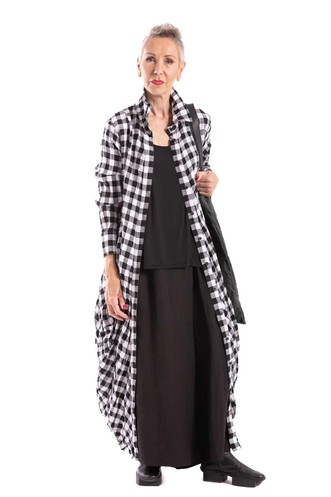 CHECKER TIE DRESS CH