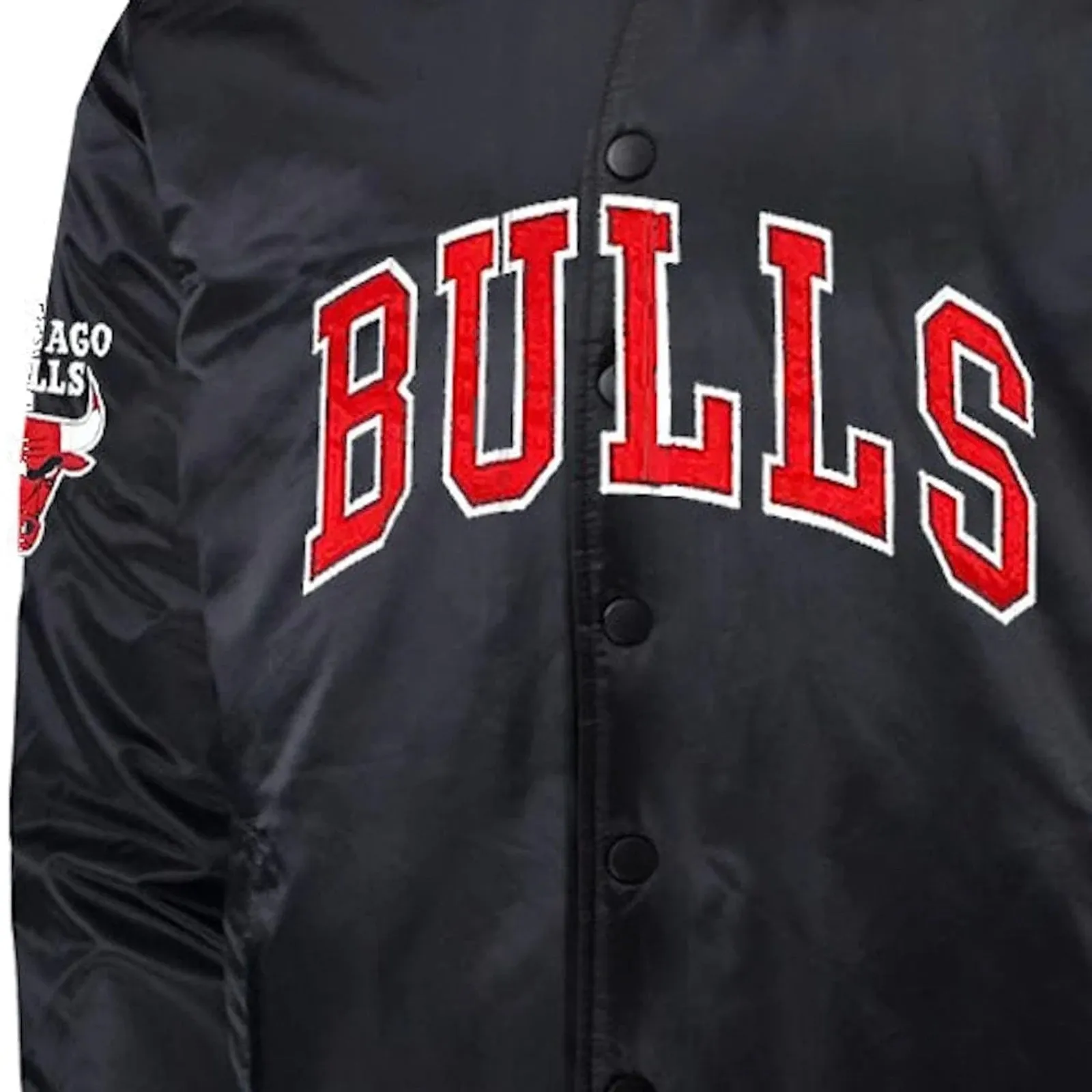 Chicago Bulls NBA Essentials Delta Nylon Bomber Jacket By Mitchell & Ness