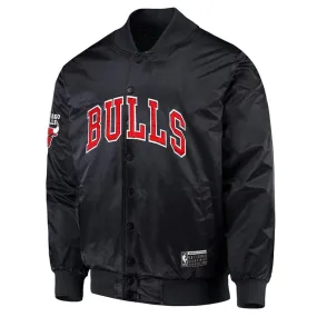 Chicago Bulls NBA Essentials Delta Nylon Bomber Jacket By Mitchell & Ness