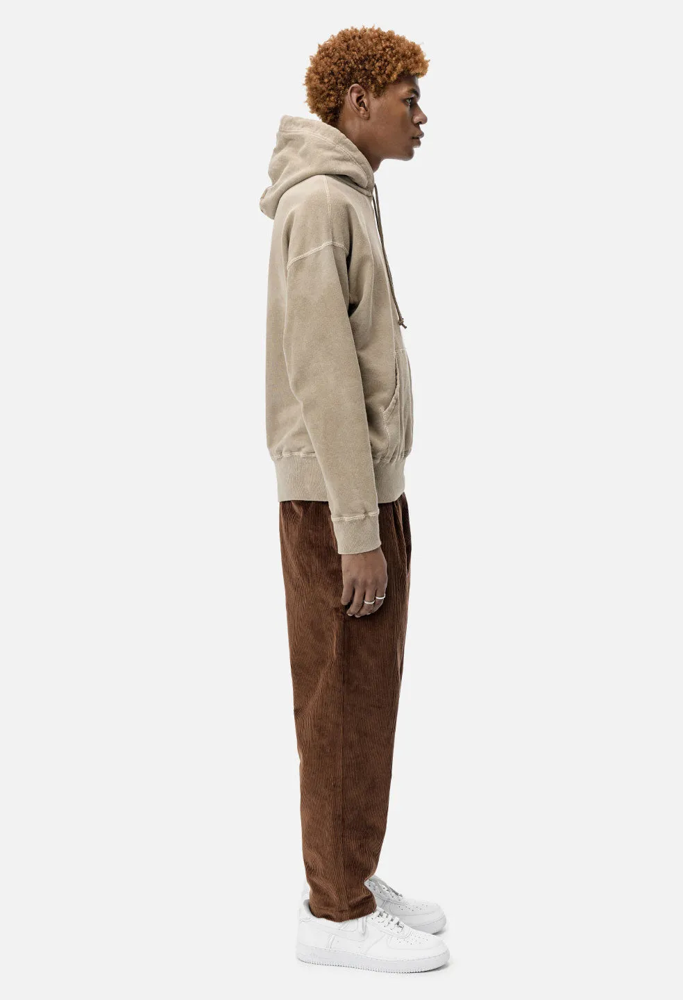 Corduroy Wide Tuck Pants / Brown