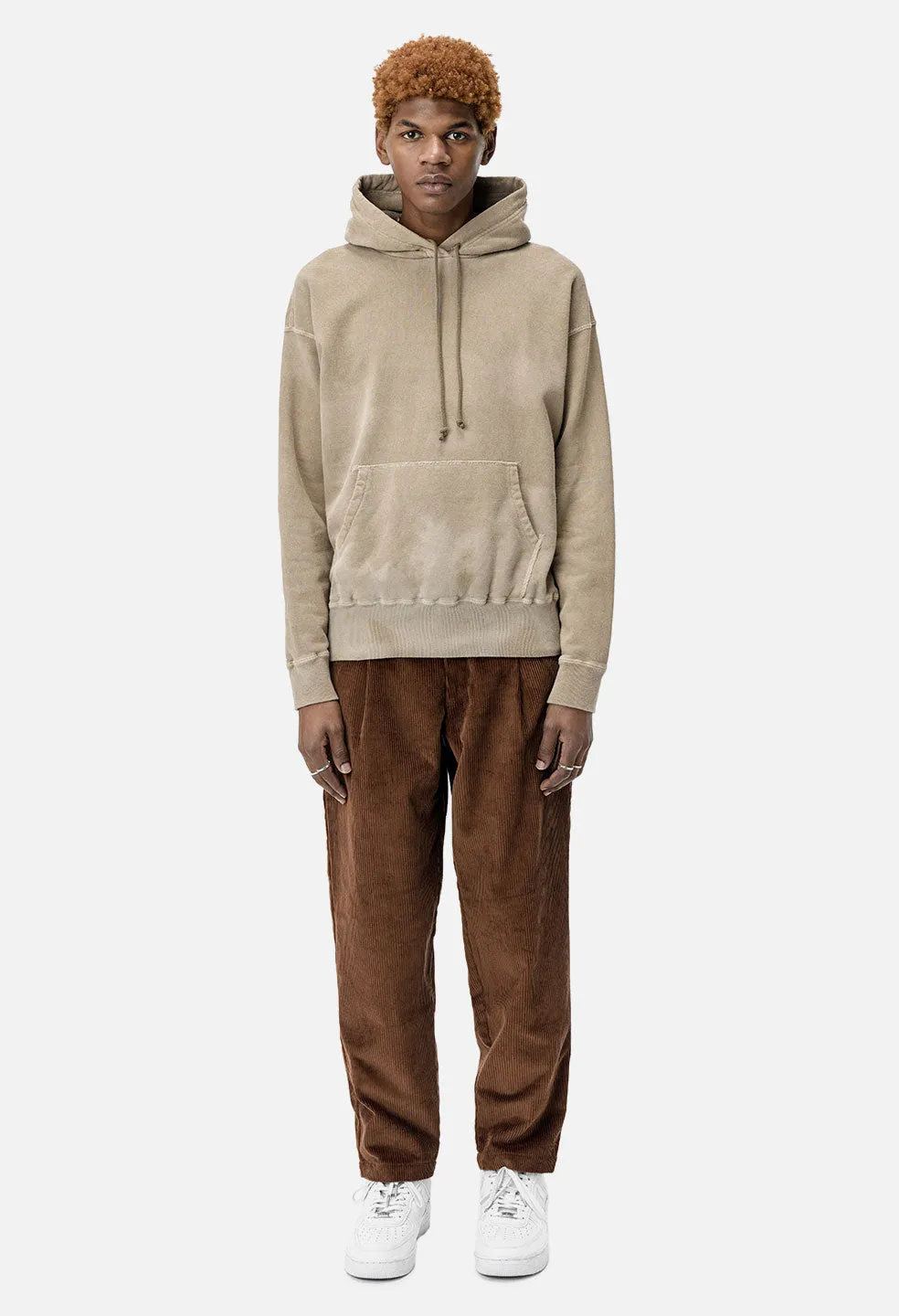 Corduroy Wide Tuck Pants / Brown