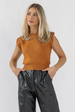 Cozy Commute Camel Crop Sweater - Final Sale