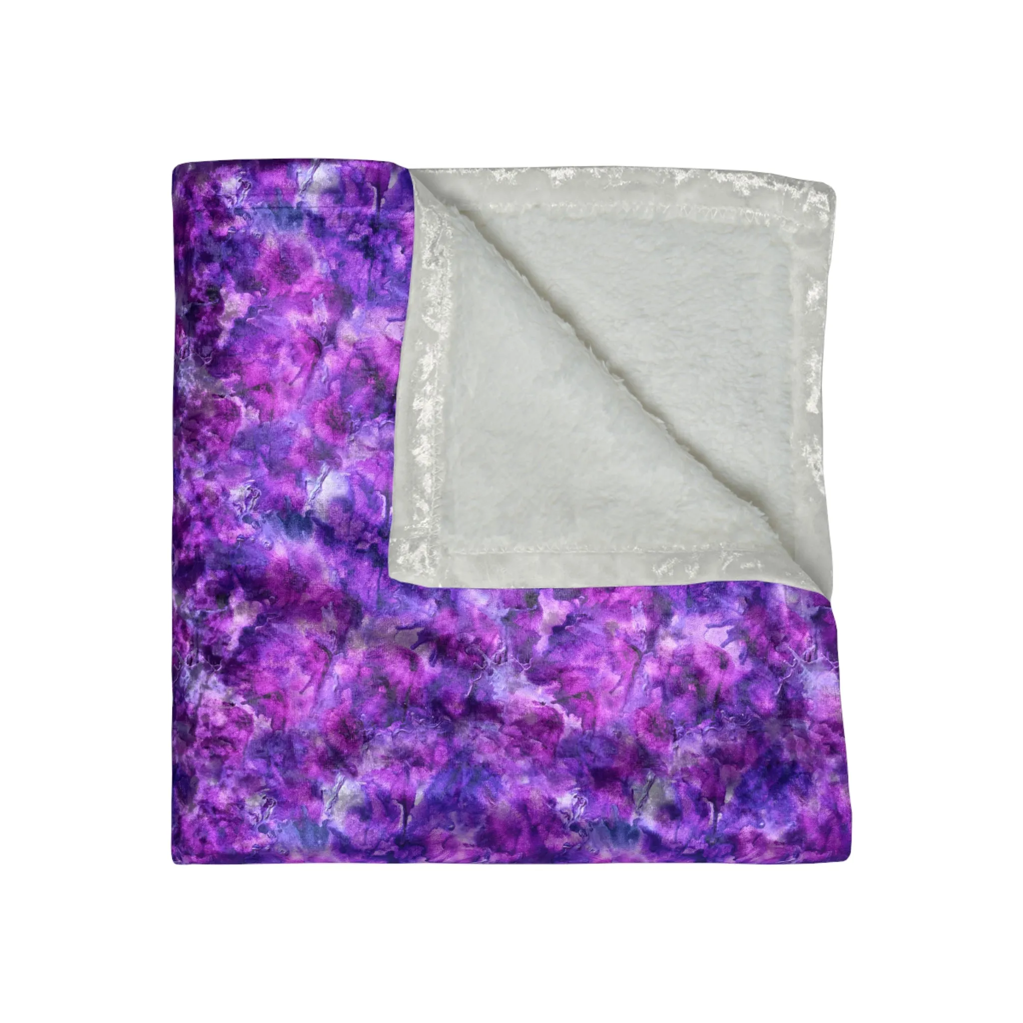 Crushed Velvet Blanket - Amethyst Dreams