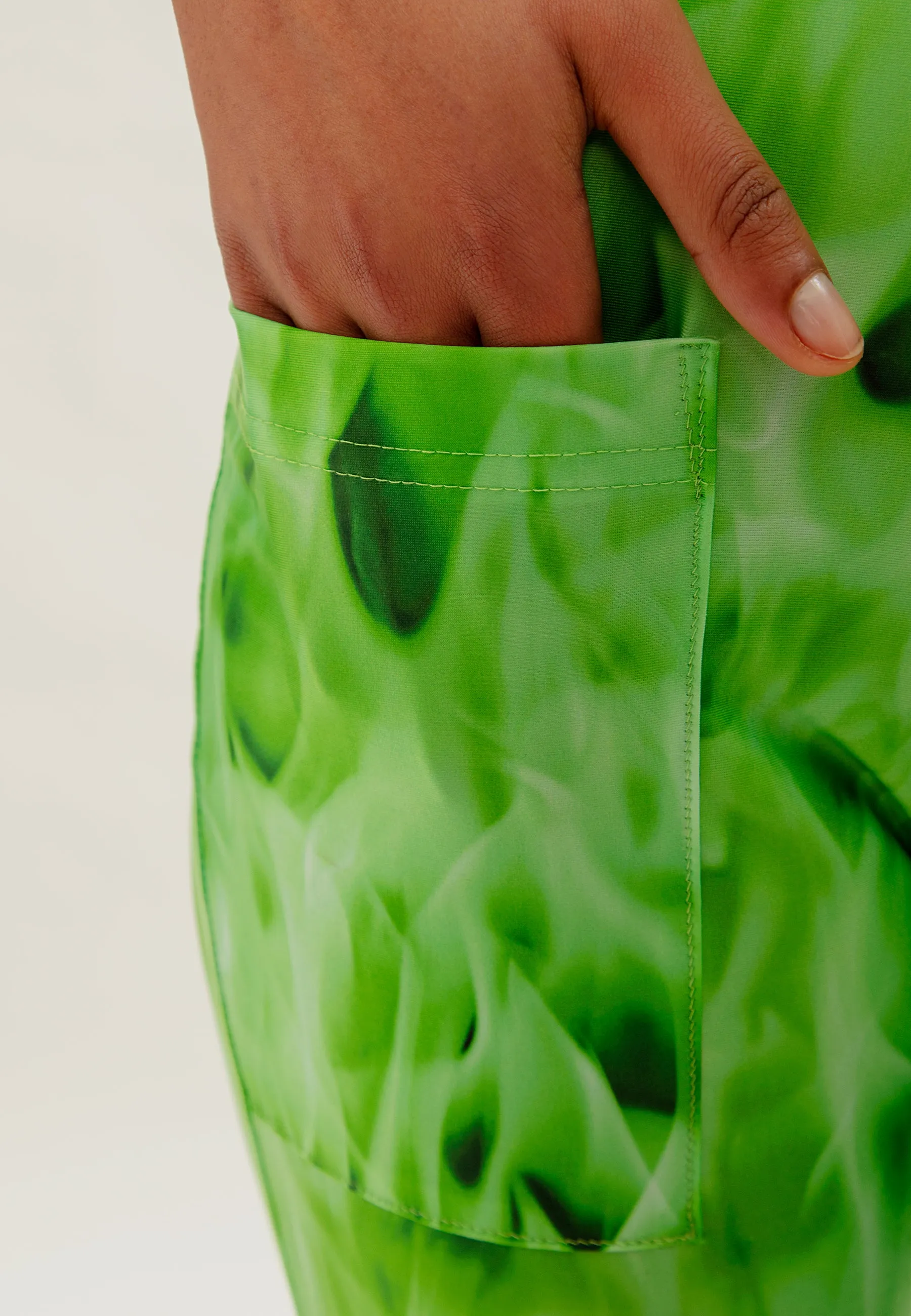 Dalika Flared Trousers Inflammable Green