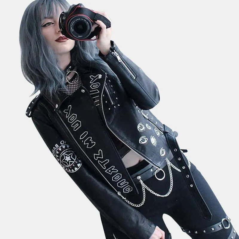 Dare You PU Leather Punk Jacket