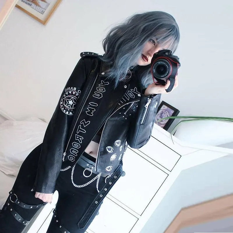 Dare You PU Leather Punk Jacket