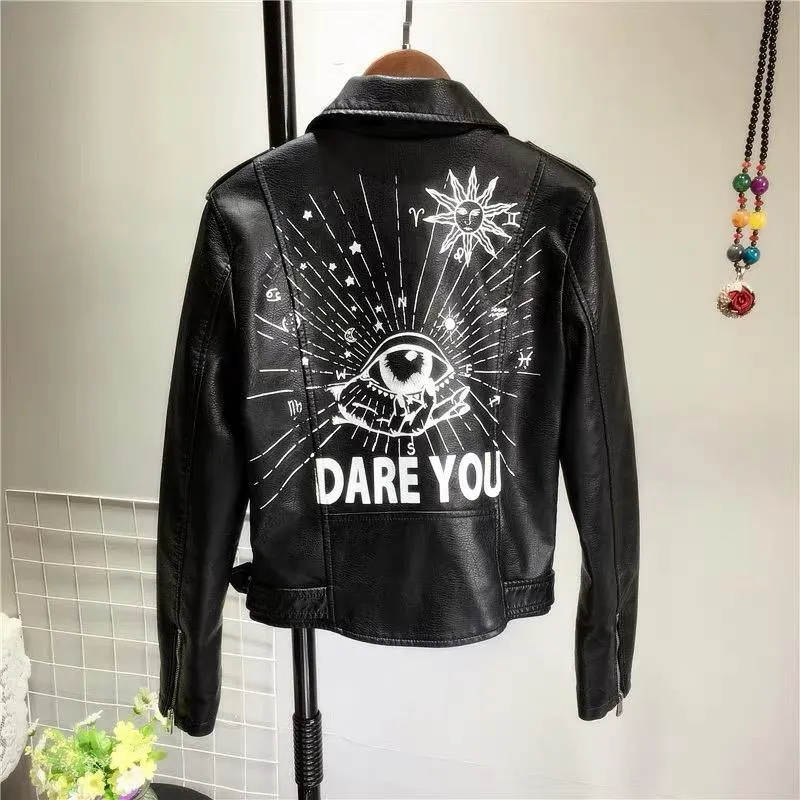 Dare You PU Leather Punk Jacket