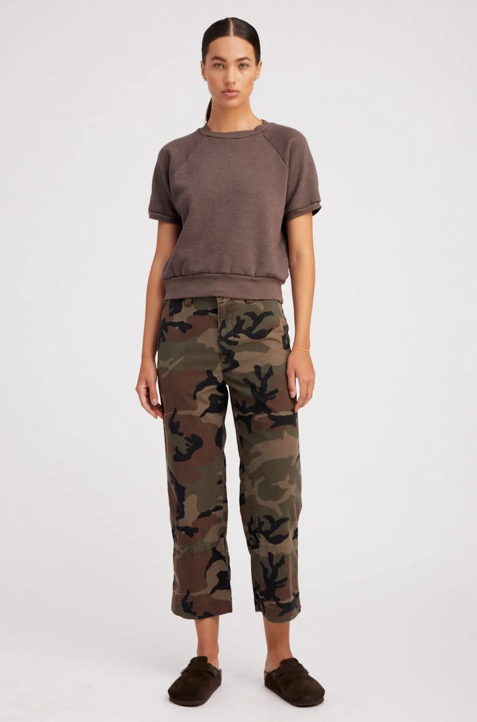 Dark Camouflage Slash Pocket Trousers