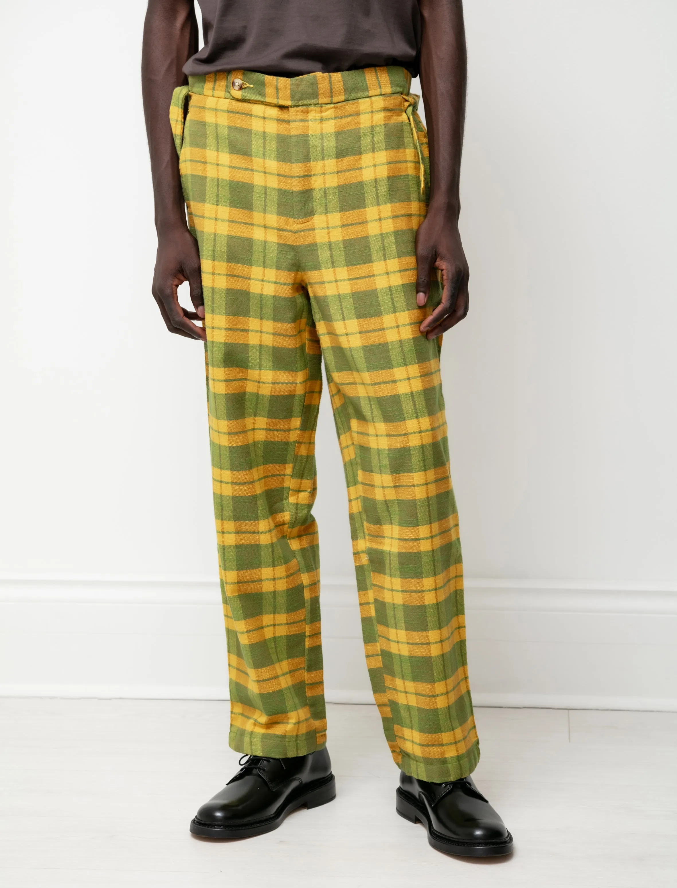 Daytime Plaid Trousers Yellow/Green