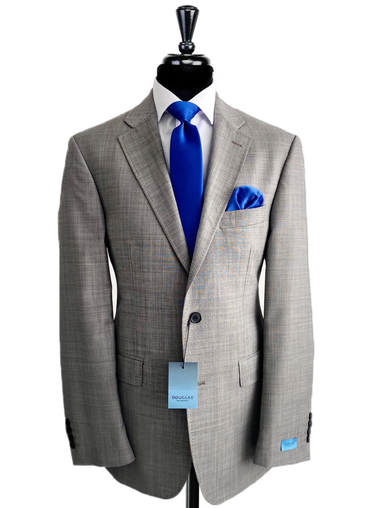 DOUGLAS Silver Grey Melange 2 Piece Suit