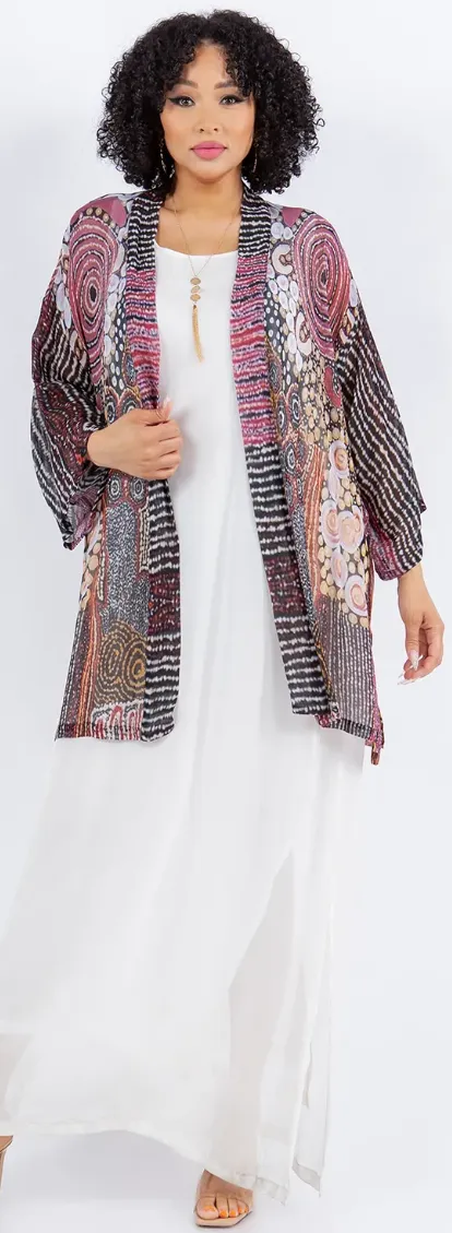 Dreamy Desert Vibes Boho Jacket Hippie Chic Resort Wear Sml-2X