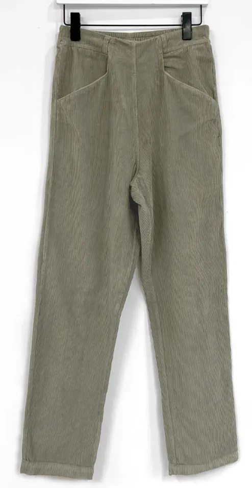 Erica Organic Cotton Cord Trousers In Lichen