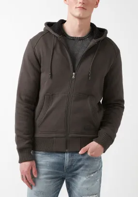 Fasox Men’s Hoodie Sherpa Sweatshirt in Charcoal - BM24161