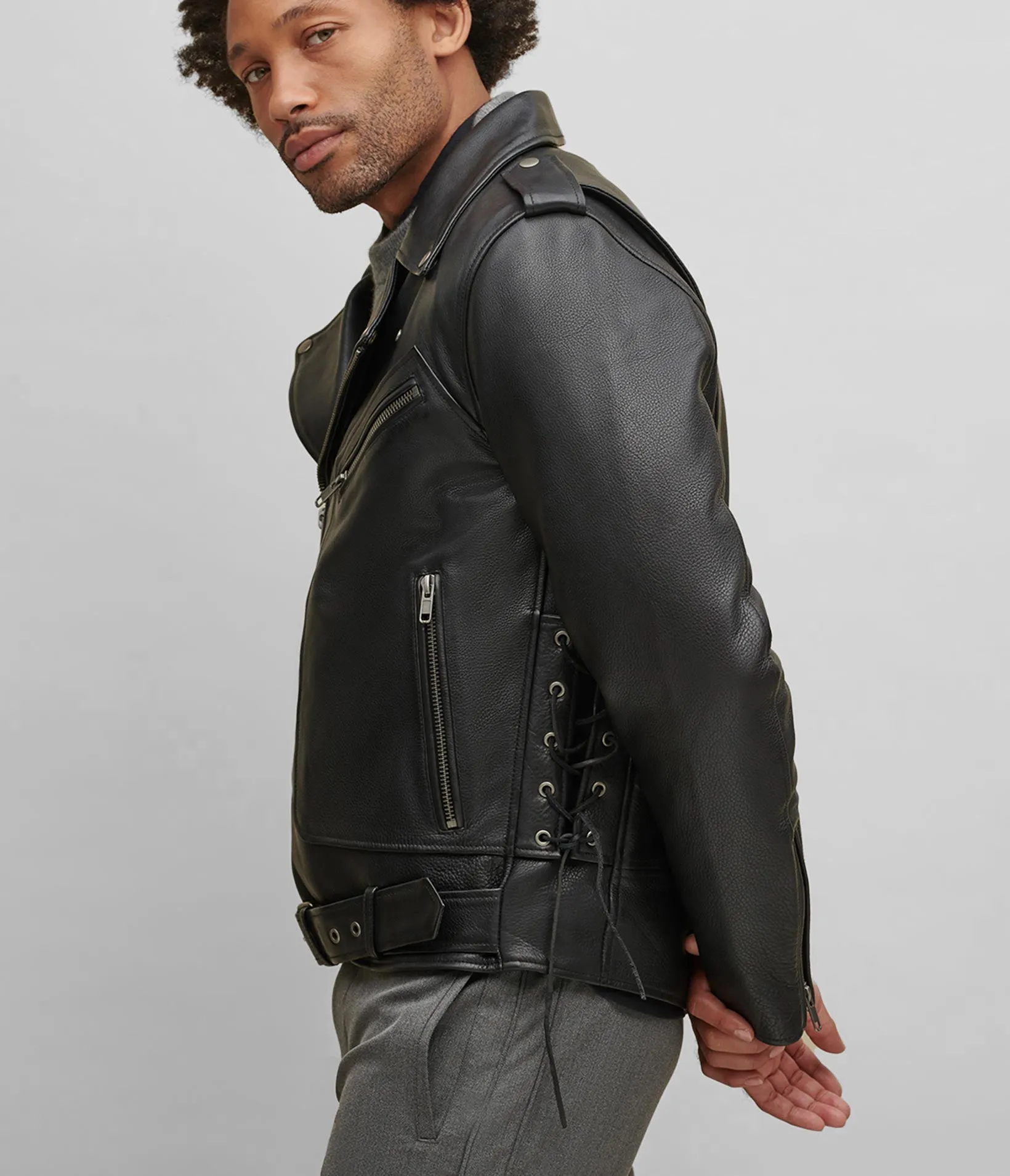 Finn Leather Rider Jacket With Thinsulate Lining