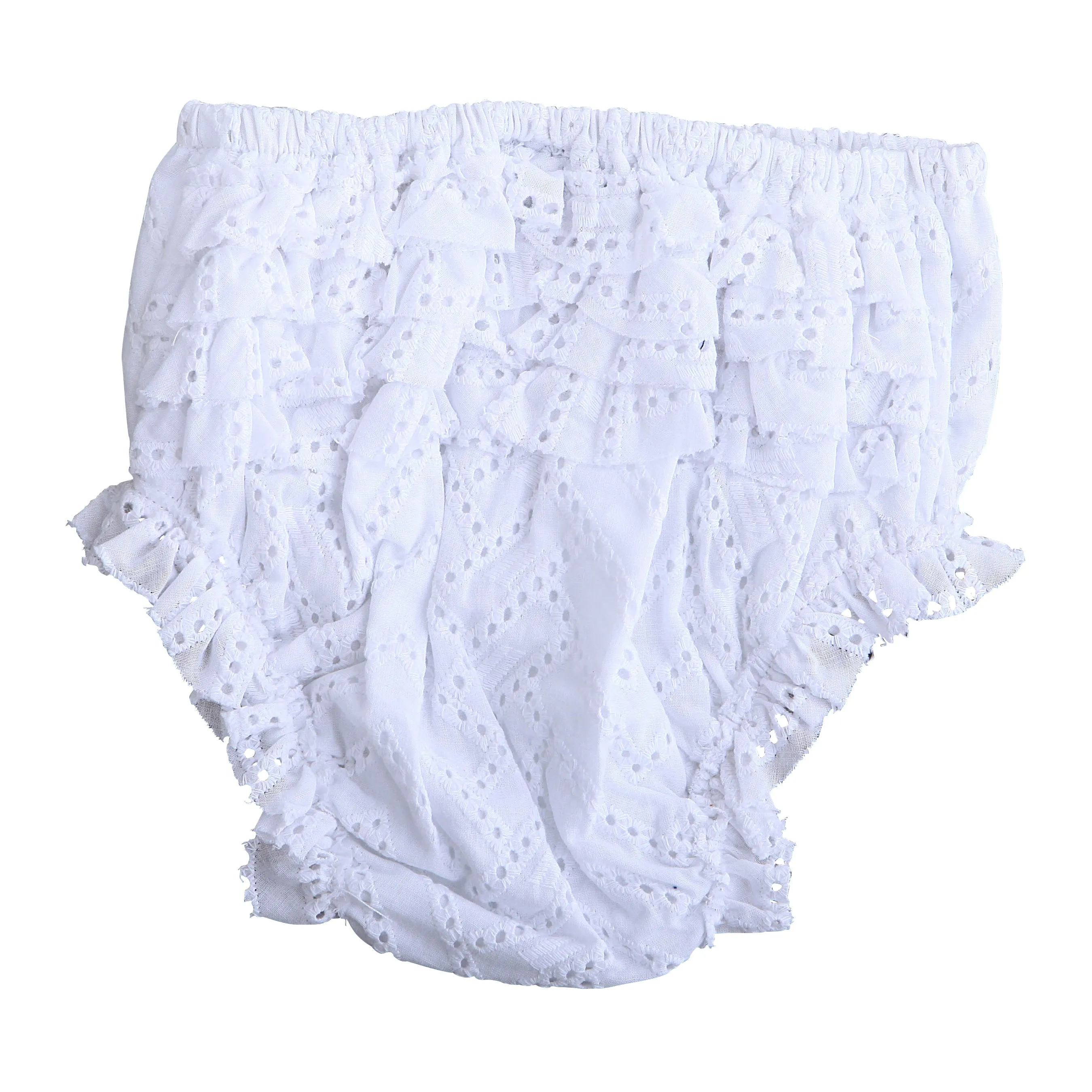 Gigi Ruffle Bloomer White Eyelet