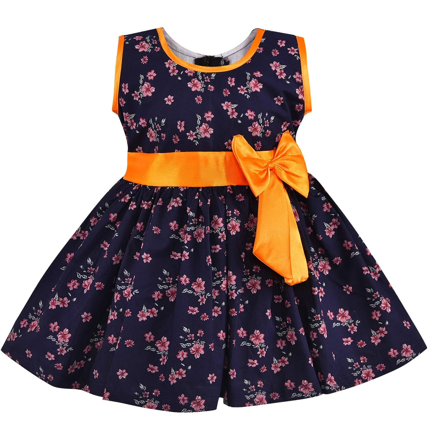 Girls Cotton Floral Printed Dress