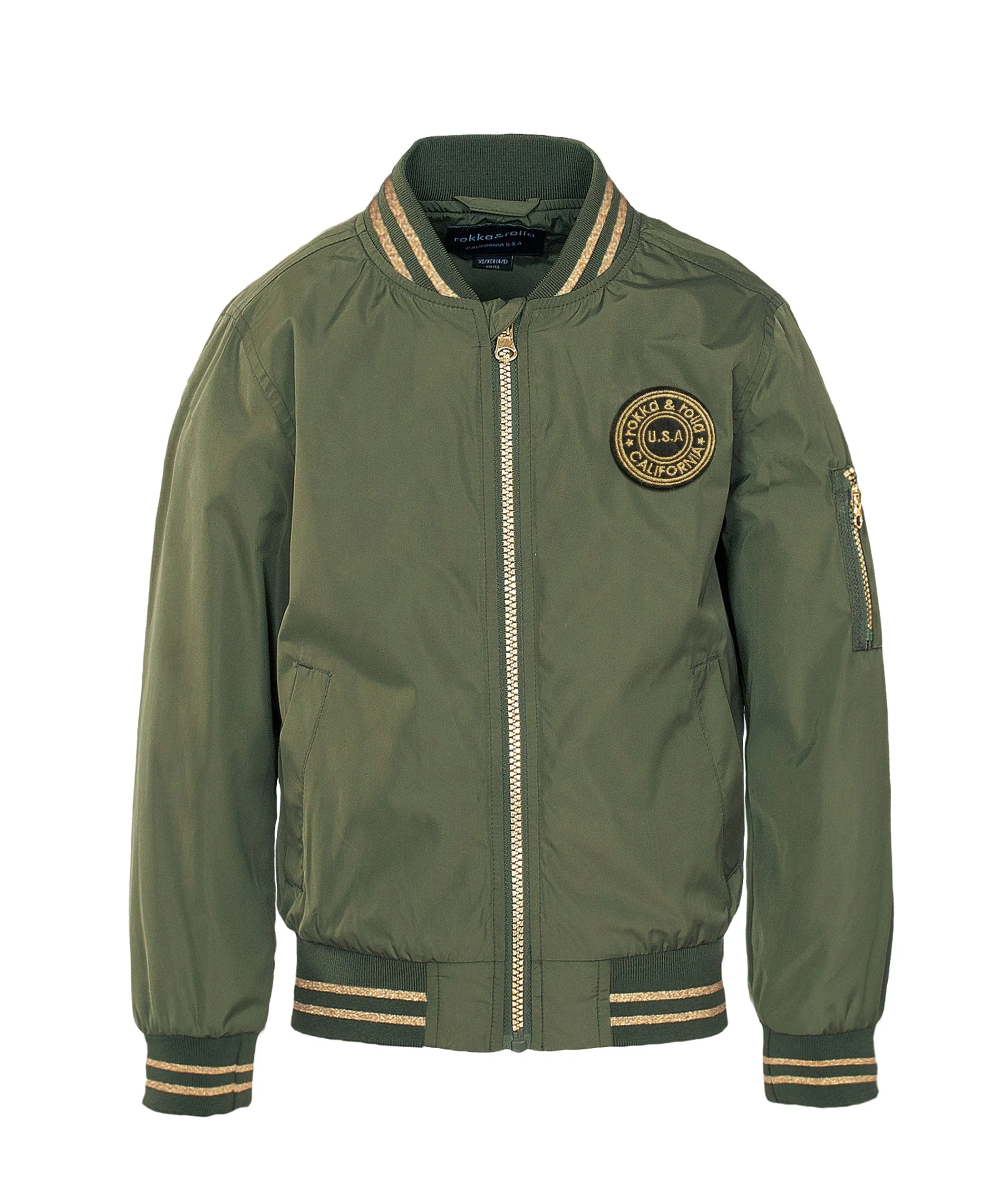 Girls' Lightweight Varsity Bomber Flight Jacket