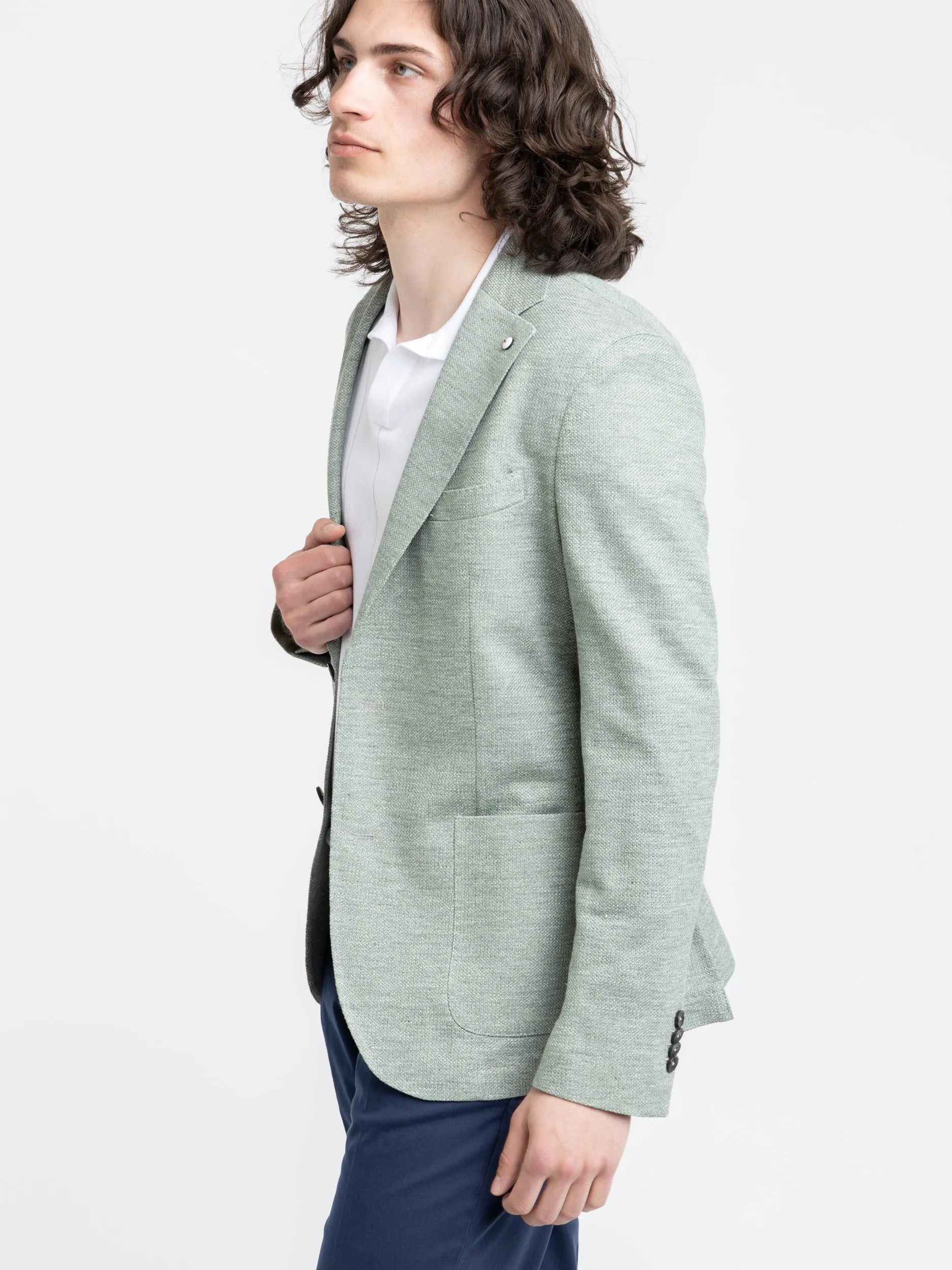 Green Jack Cotton-Linen Sport Jacket